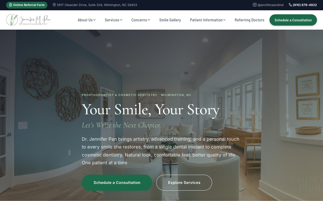 The Pan DMD homepage as it is live today