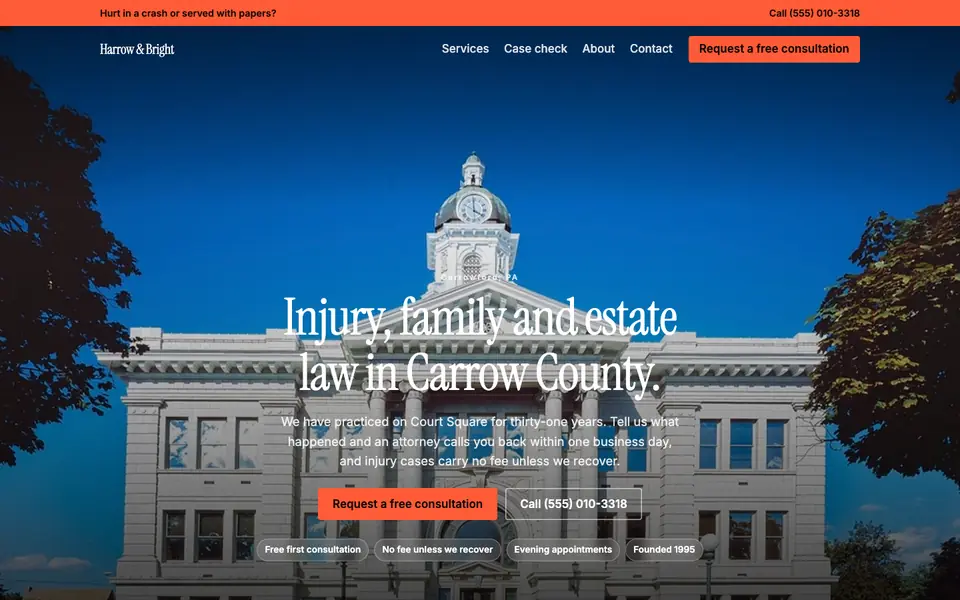 Law Firms website in the Cinematic design