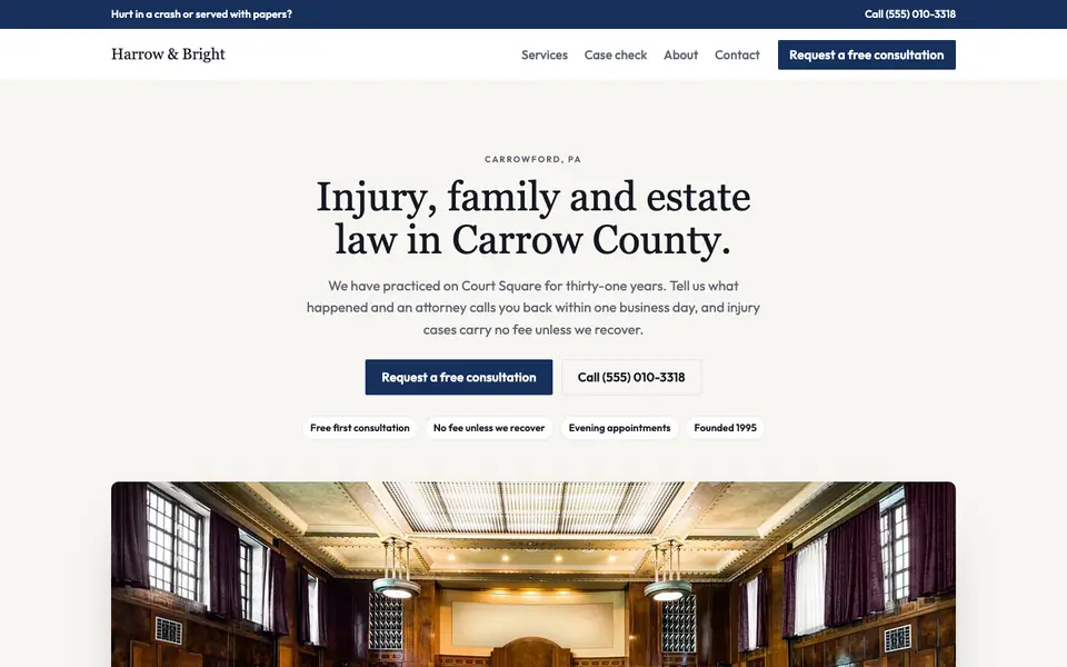 Law Firms website in the Classic design