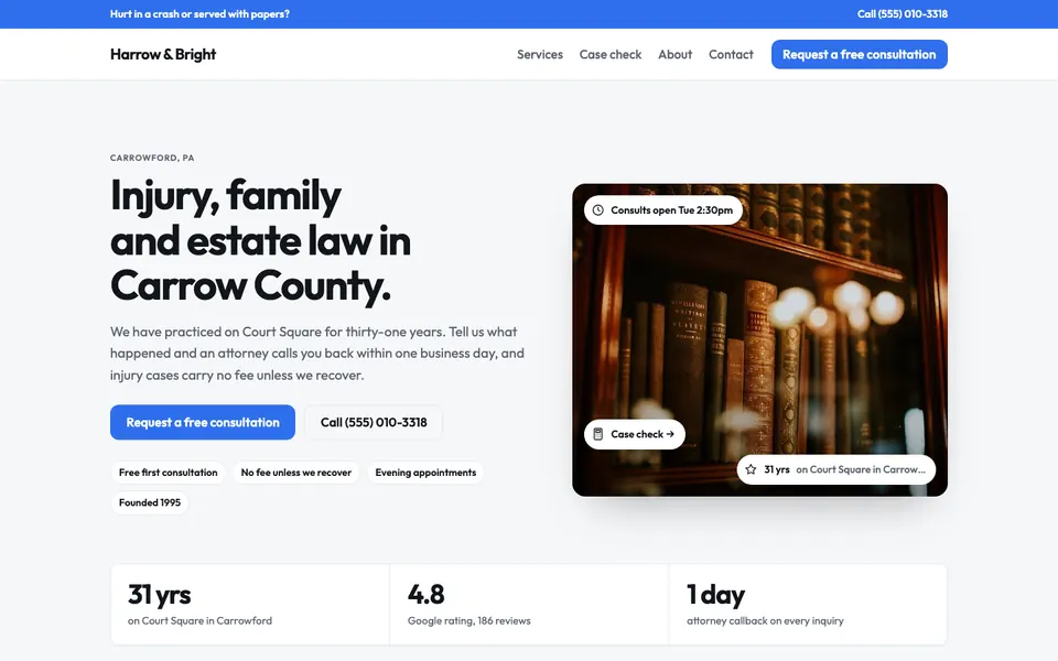 Law Firms website in the Modern design