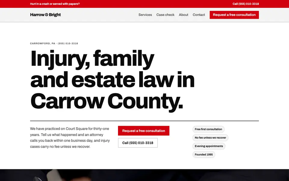 Law Firms website in the Swiss Grid design