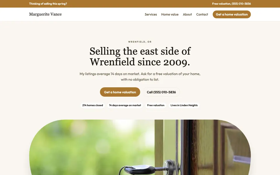 Real Estate Agents website in the Boutique design